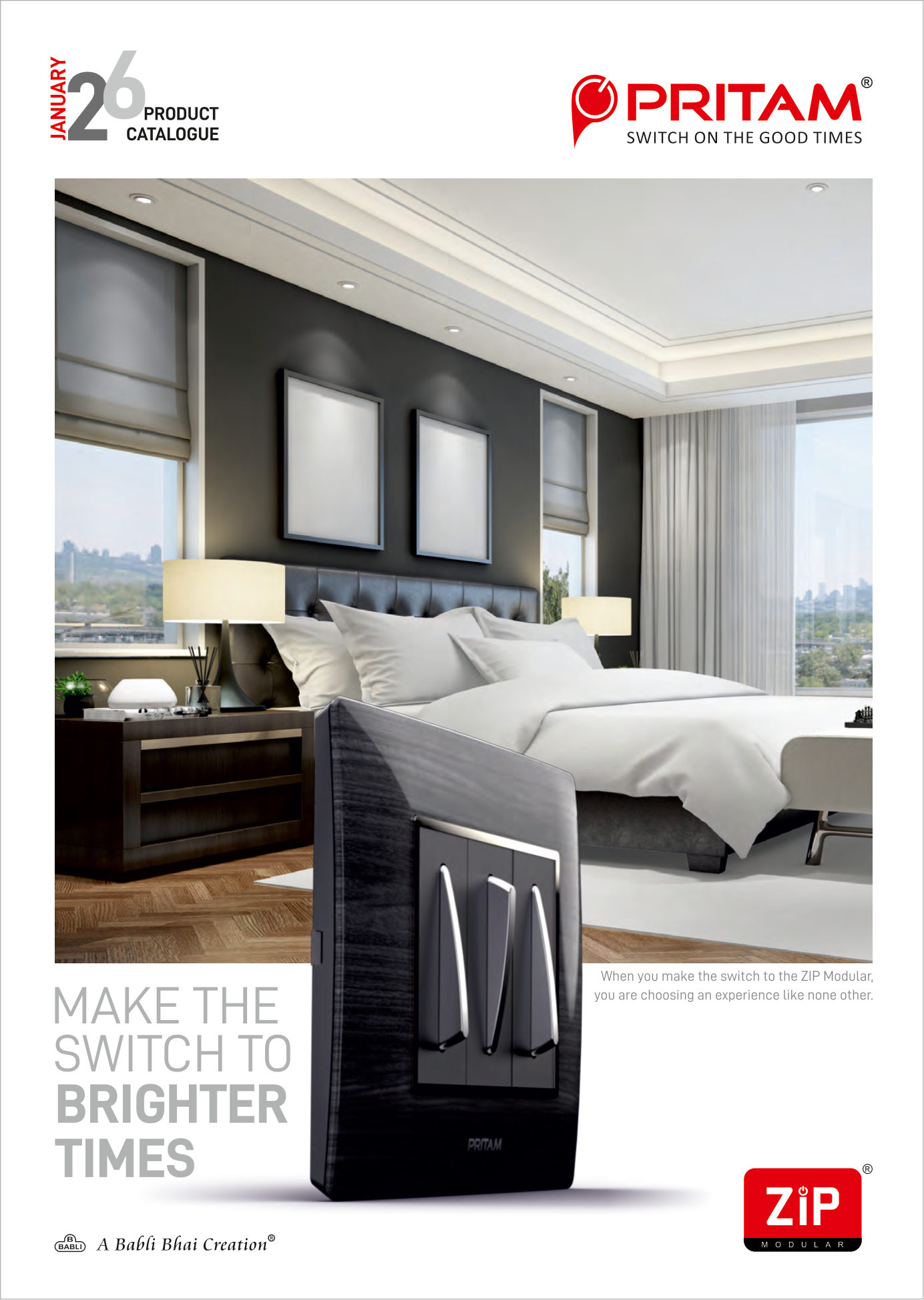 ZIP Modular catalogue cover with modular switch ranges